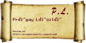 Prágay László névjegykártya